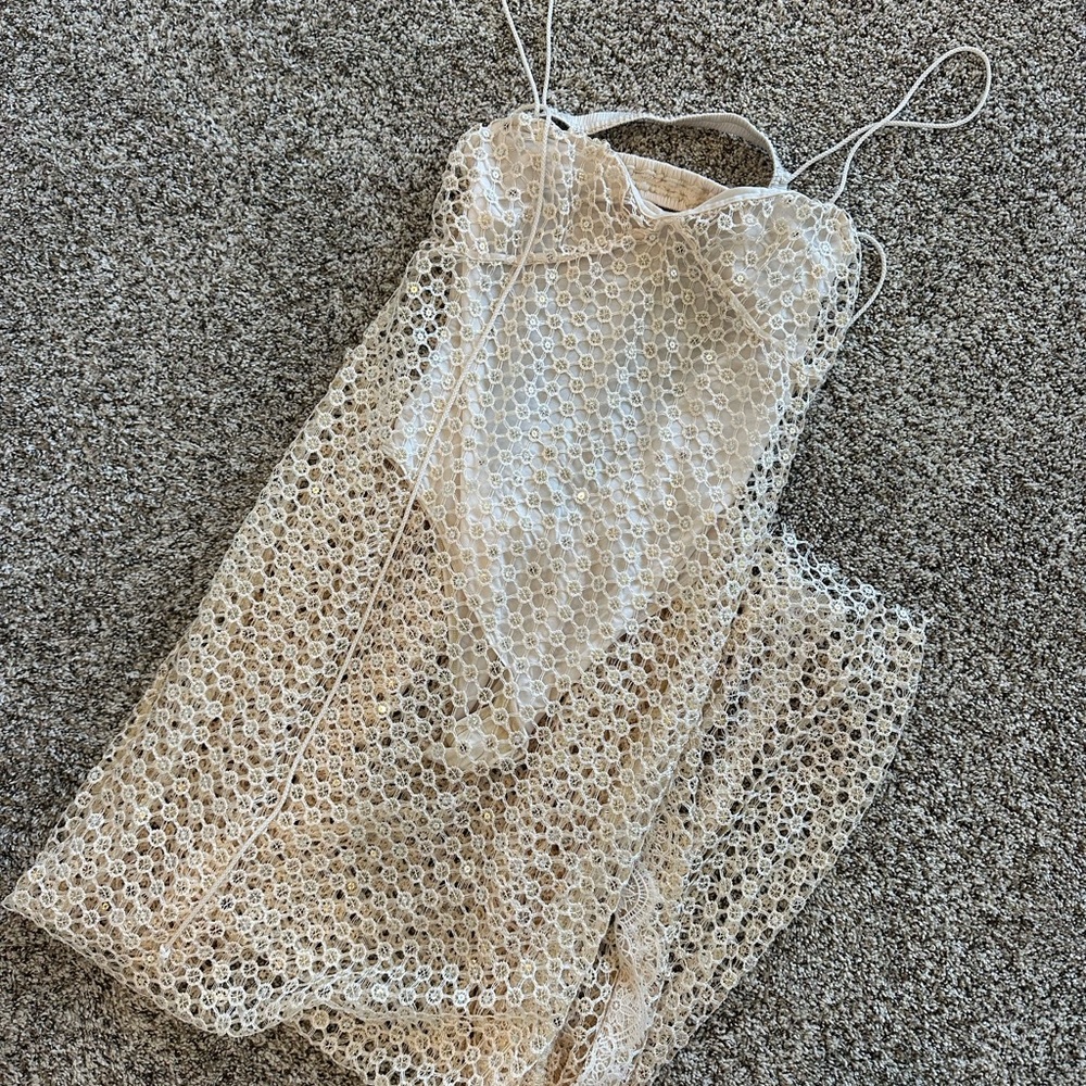 Smoke & Mirrors bodysuit maxi dress- Size  L